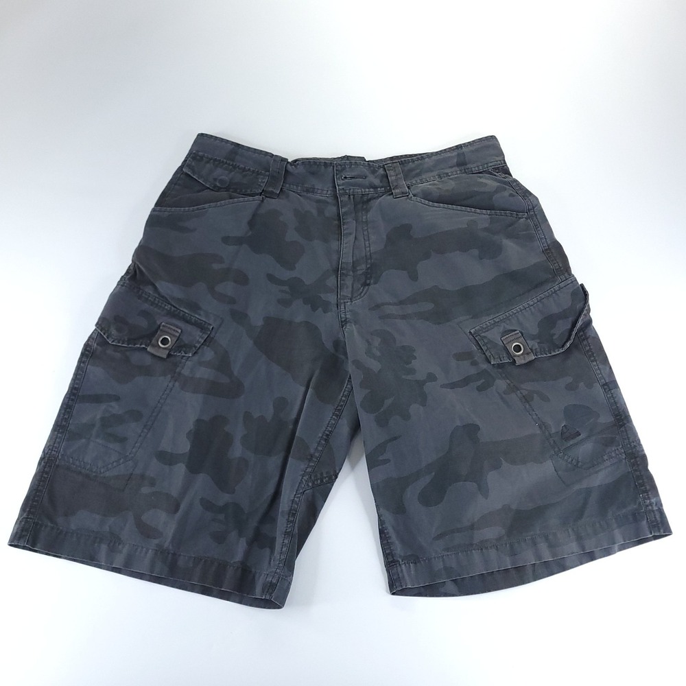 Vintage Nike ACG Cargo Shorts Mens 34 Grey Camo Ripstop Gorpcorp Missing Button